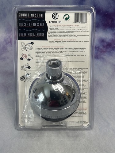 Shower Massage Head 3 Adjustable Modes CSA LM101104 New - 第 5/5 張圖片