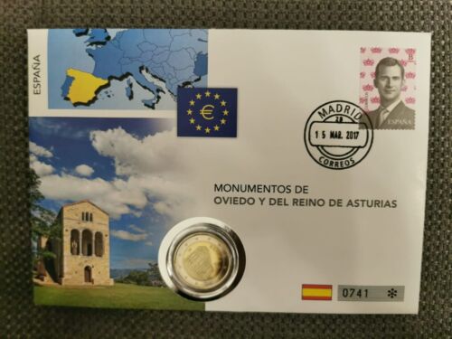 2 Euro, Numisbrief, Spanien, Kirche Asturiens , 2017 - Bild 1 von 5