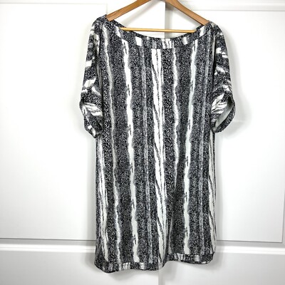 Diane Von Furstenberg Giselle Tunic Dress 100% Silk  Women's Size 10 Boat Neck