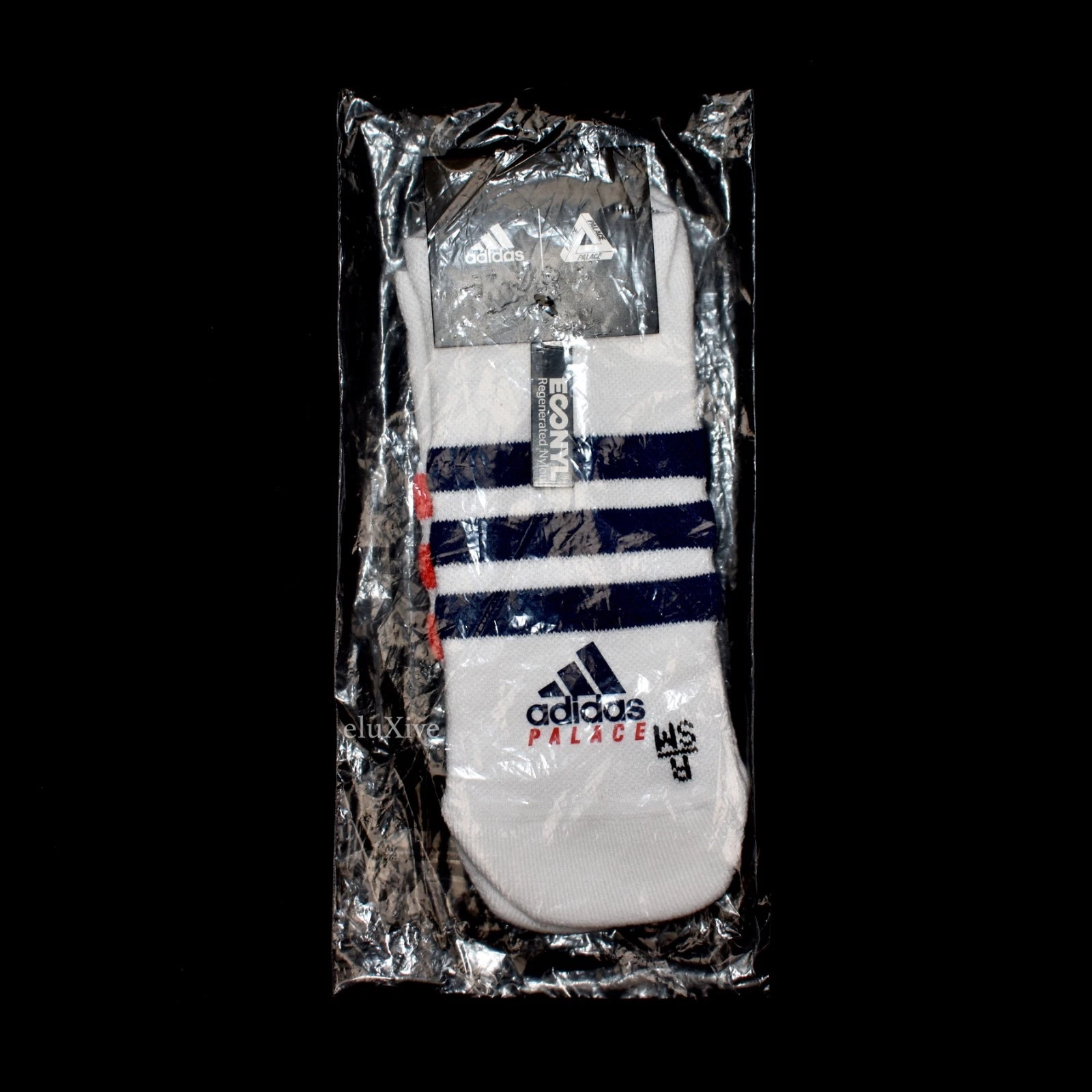 NWT Palace x Adidas 2018 Tennis On Court White No Show Socks Men's S/M AUTHENTIC