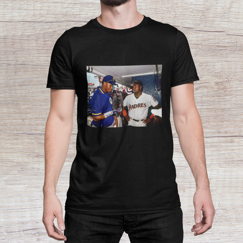 MLB 1992 Ken Griffey JR Mariners Tony Gwynn Padres Graphic Printed T