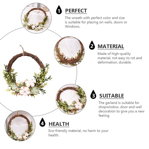 Valentine Day Door Wreath Easter Interior Decoration Eucalyptus - Picture 3 of 12