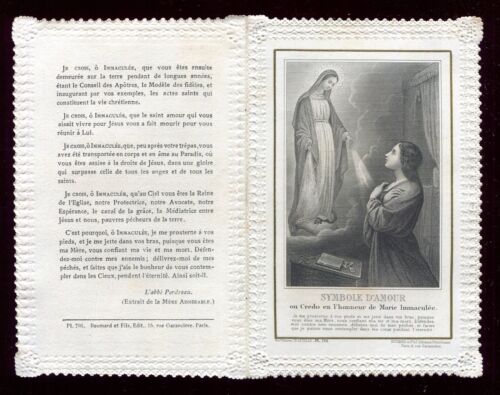 image pieuse santini holy card canivet Letaille . Symbole d'Amour - Afbeelding 1 van 2