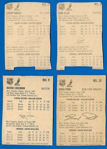 1974-75 LIPTON SOUP NHL HOCKEY CARD ERROR & VARIATION + RED WALLET 1-50 SEE LIST - Picture 63 of 322
