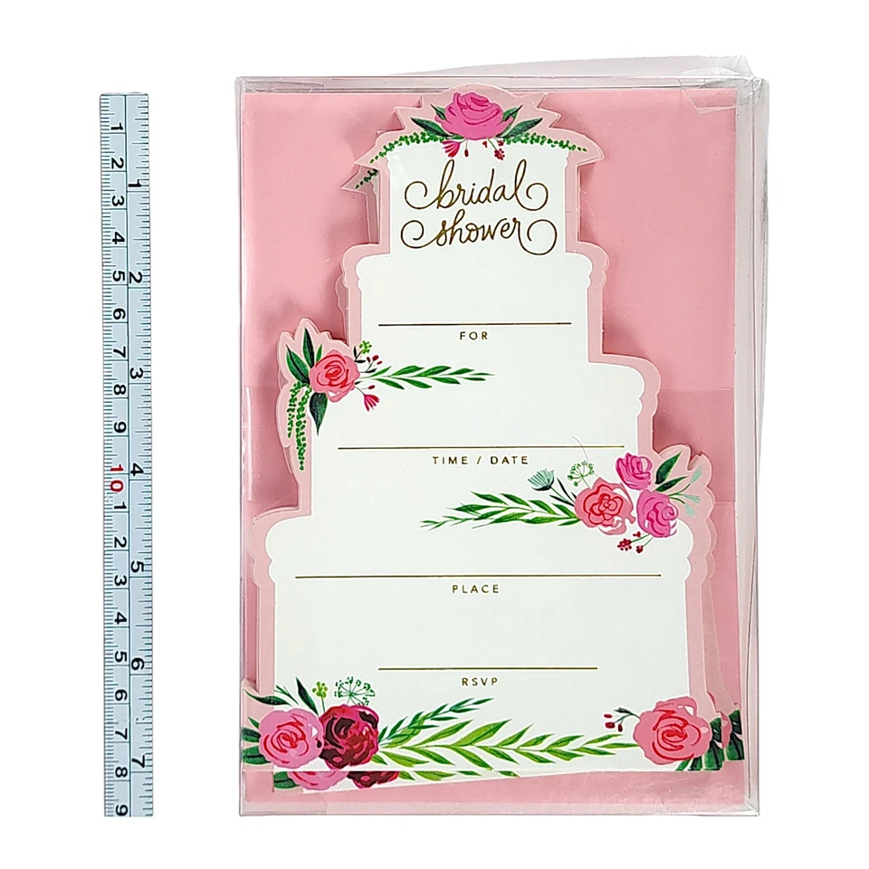 Hallmark Bridal Shower Invitations, Wedding Cake, 20 ct. Collection Sealed - Image 2 of 4