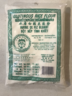 Glutinous Rice Flour 1 LB x 24 Bags 水磨白糯米????粉 Free US Shipping