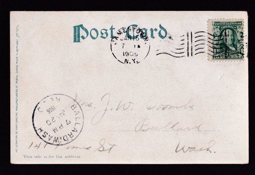 c1906 Third Street East Jamestown New York postcard - Picture 2 of 2