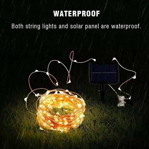 Solar Fairy String Lights 100/200/500 LED Outdoor Garden Christmas Party Decor - Picture 22 of 24