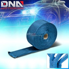 Exhaust Header Turbo Manifold Down Pipe Racing Blue Heat Wrap 2x 116 X 25 Exhaust Header Turbo Manifold Down Pipe Racing Blue Heat Wrap 2x 116 X 25