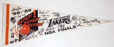 L.A. Lakers 1988-89 Repeat NBA Champions Signatures Full Size 28
