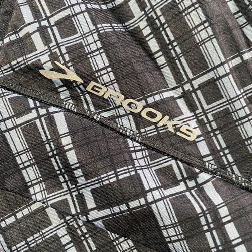 Giacca Brooks Shelter Technology uomo taglia media nera a quadri full zip con cappuccio - Foto 4 di 8
