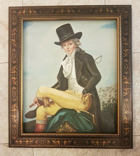 Dipinto BELLISSIMI SOGGETTI CORNICE STEMMA ORO EST66X76Olio su Tela 50X60 CM - Picture 13 of 20