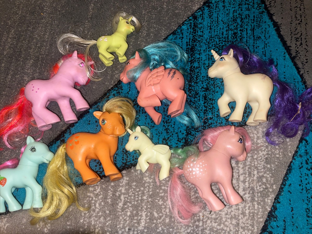 VINTAGE LOT OF 8 MY LITTLE PONY PONIES & UNICORN 1980'S~HASBRO | eBay