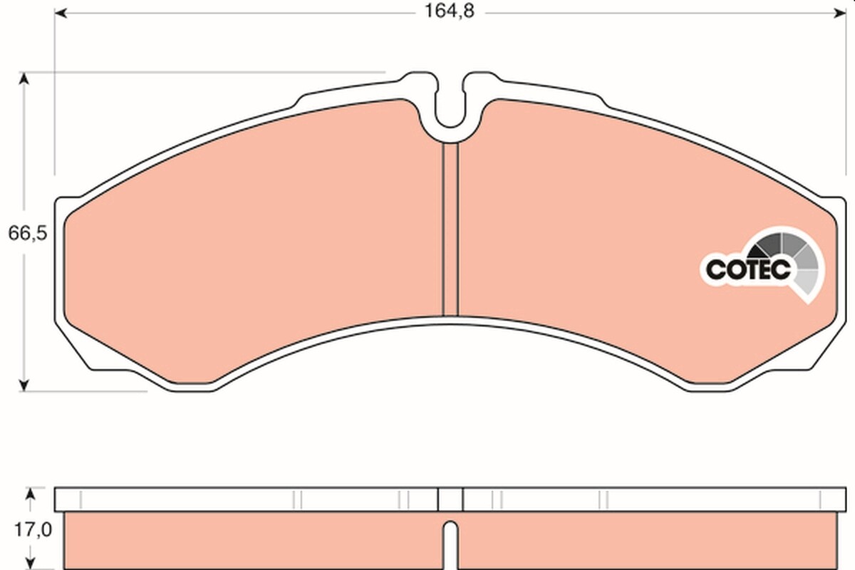 GDB1534 TRW Brake Pad Set, disc brake for IVECO