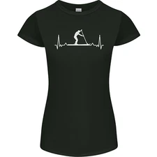 Paddle Boarding Pulse Paddleboard ECG Womens Petite Cut T-Shirt