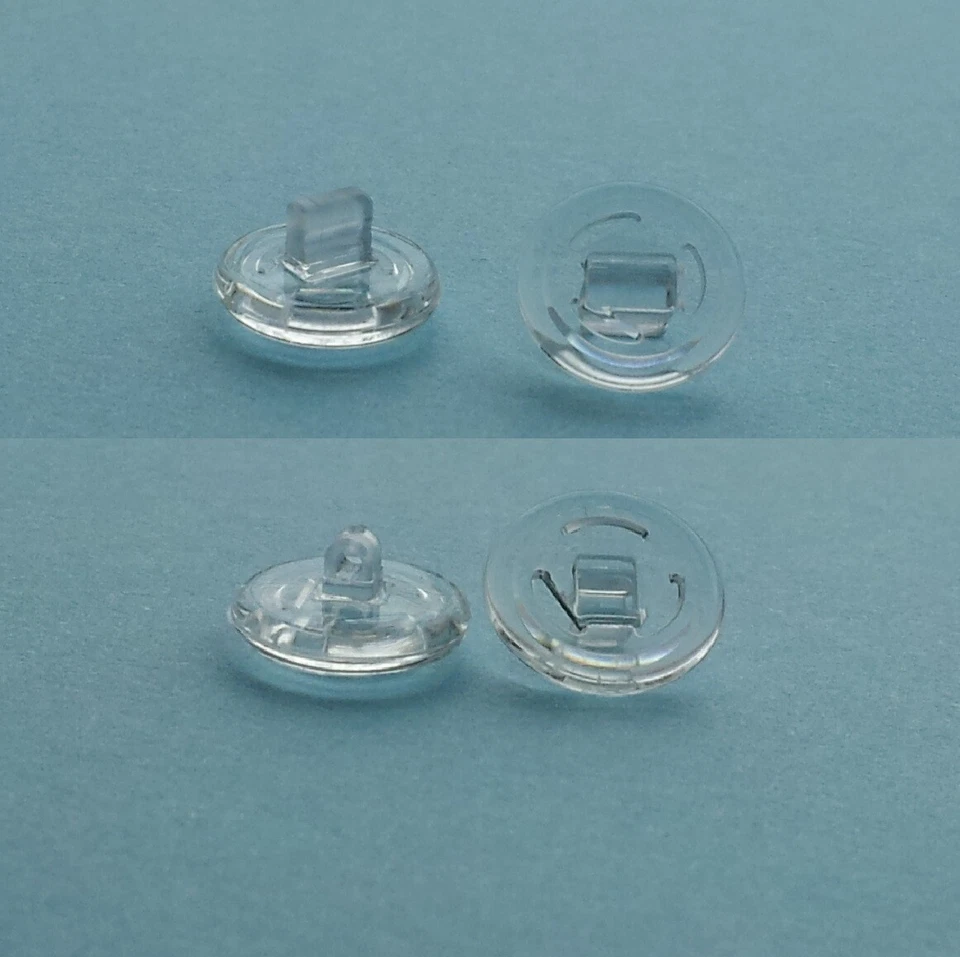 B&S Premium Round Silicone Nose Pads for Glasses (Spectacles) - Push In/Screw In