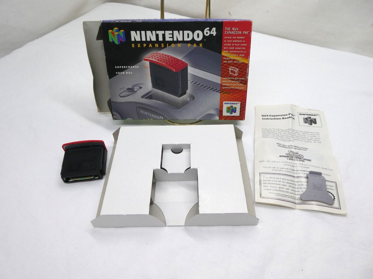 Nintendo 64 Expansion Pak N64 Expansion Pack COMPLETE w/ Box manual removal  tool