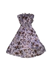 Simply Vera Vera Wang Hi-Lo Lavender Floral Midi Dress Size Med