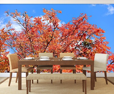 3D Red Tree E1845 Wallpaper Mural Paper Wall Print Indoor Murals CA Honey