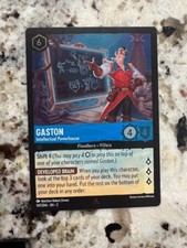DISNEY LORCANA RISE OF THE FLOODBORN FOIL RARE CARD GASTON 147/204