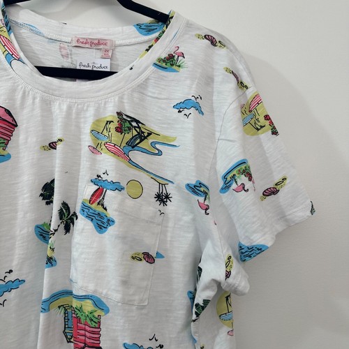 Fresh Produce Women Janey Tee Short Sleeve Size 2X Nautical Travel Sailboats NWT - 第 3/14 張圖片