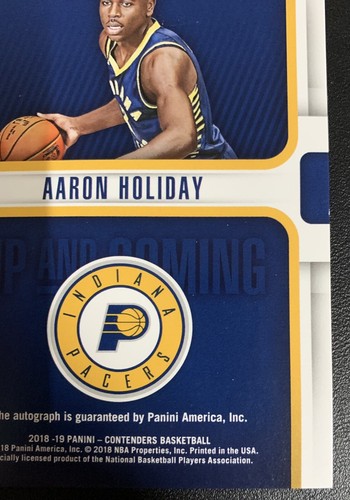 AARON HOLIDAY Contenders ROOKIE AUTO “Up And Coming “ SP Variation RC #'d/25 - Picture 10 of 10