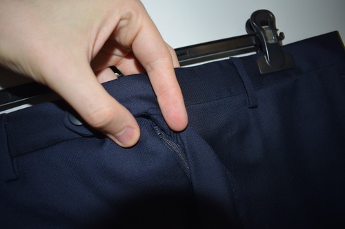BOGGI MILANO Super 120S' Navy 2-Button Textured Wool Blazer Pants Suits Size 54 - Picture 19 of 23