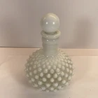 FENTON Hobnail Milk Glass Vintage Perfume Opalescent BOTTLE W/Stopper
