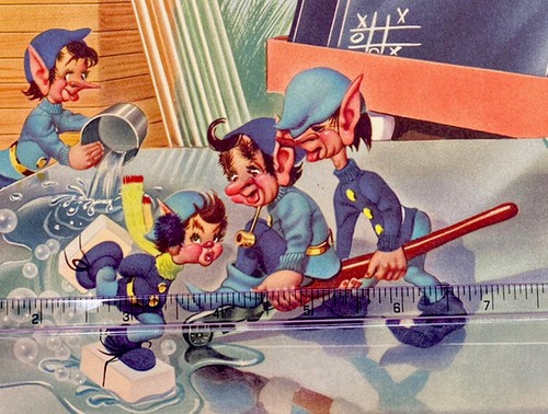Calendario de colección de trabajadores de instalación de vidrio Bill Layne comerciantes elfos - Imagen 3 de 9