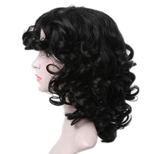 Loose Curly Wigs for Black Women Synthetic Hair Women Black wig African American - Picture 3 of 5