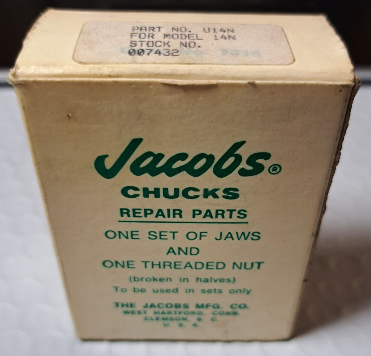 Jacobs U14N Repair Kit for 14N Chuck 07432 NOS eBay
