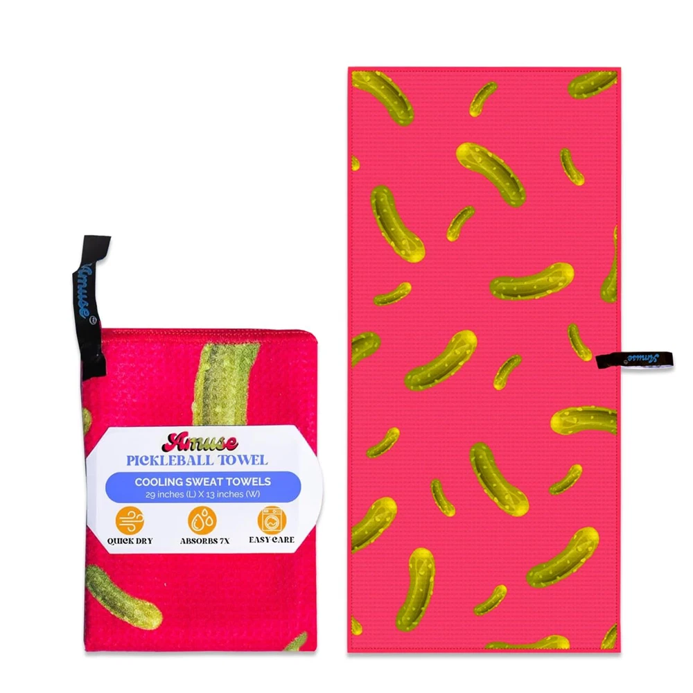 Pickleball Towel - Microfiber Cooling Sweat Towels with Cute Print - Pickleba...