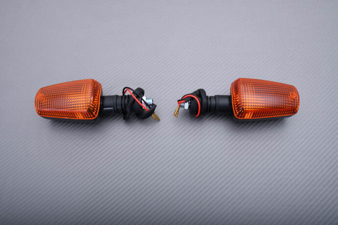 Clignotants avant gauche et droit orange de Yamaha FZR 1000 pour rénovation moto 1988