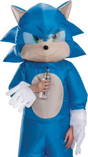 Disguise Sonic Inflatable Kids Costume, Official Sonic Move 3 Inflating Costume - Picture 3 of 12