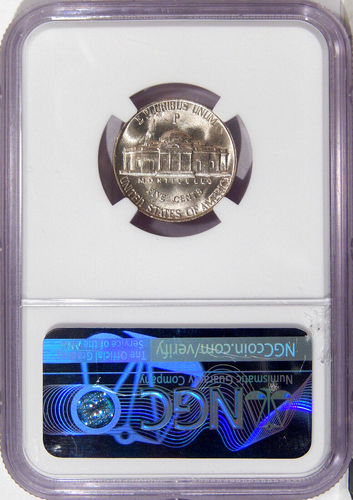 1945-P TRIPLED DIE REVERSE 5c NGC MS 67 FS-803 ~ JEFFERSON NICKEL TDR VARIETY - Picture 2 of 2