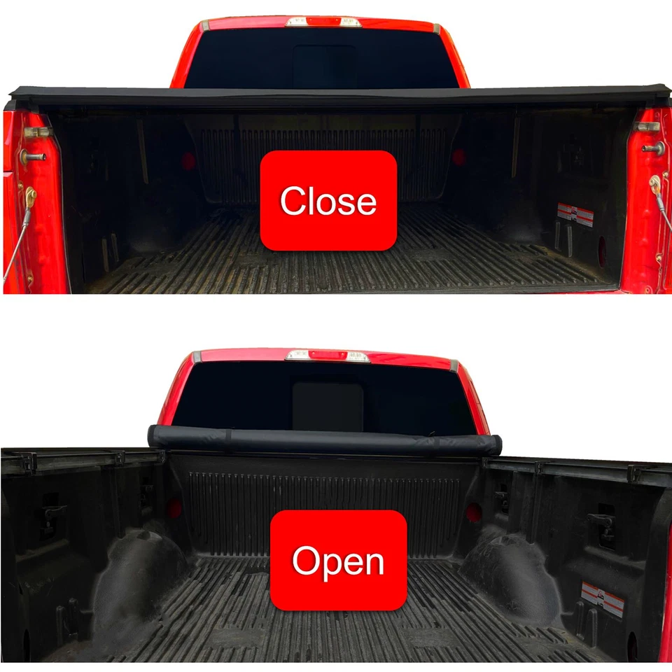 6'1"Soft Roll Up Tonneau Cover for 1986-1997 Nissan Pickup & D21 Truck Bed Cover Foto 2 de 4