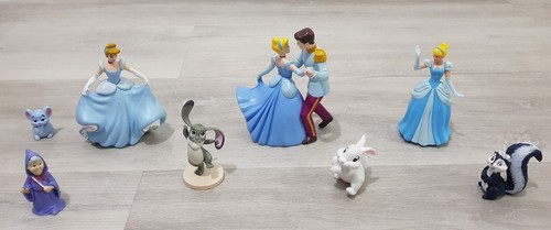 CINDERELLA & PRINCE CHARMING FIGURES BUNDLE princess FAIRY GODMOTHER animals - Picture 16 of 16