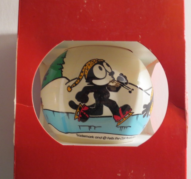 Felix The Cat 1995 Happy Holidays Skating Christmas Ornament MIB NRFB