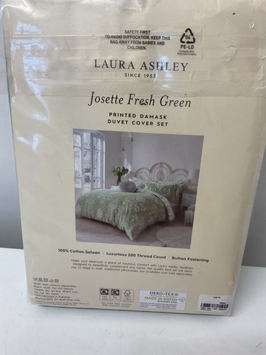 Set biancheria da letto verde Josette Laura Ashley copripiumone/cuscino set doppia - Foto 11 di 24