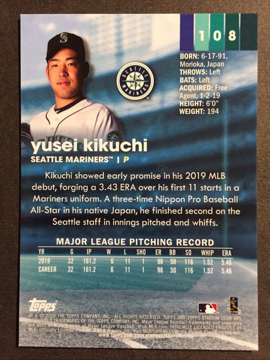 2020 Stadium Club Chrome #108 XFRACTOR Parallel Yusei