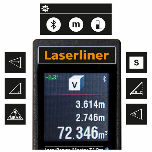 Distanciómetro láser Laserliner LaserRange-Master T4 Pro con función de ángulo - Imagen 4 de 5