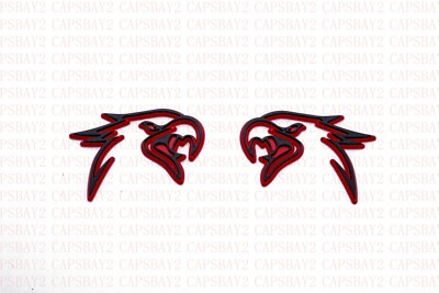 Black Red TRAILHAWK Trail Hawk Emblem Decal Nameplate Fits Jeep Dodge Chrysler 