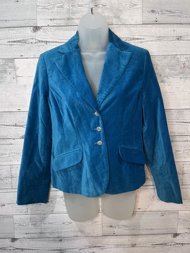 turquoise velvet blazer womens