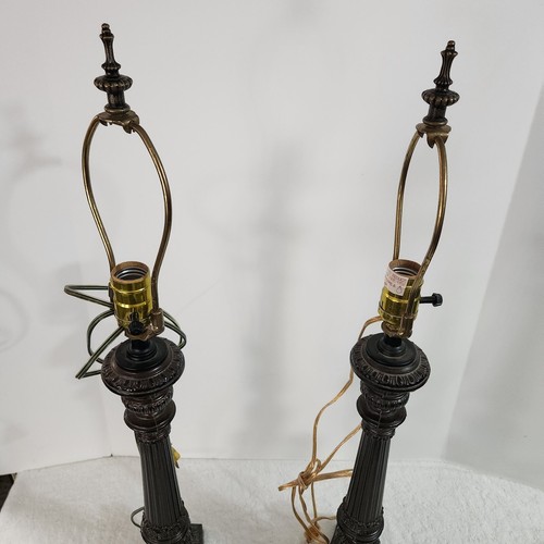 Pair Metal Legged Lamps - Picture 7 of 7