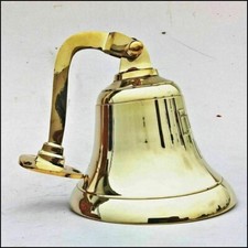 VINTAGE STYLE BRASS MARINE SOLID SHIP BELL ANTIQUE NAUTICAL WALL MOUNTING DECOR