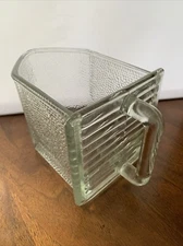 Antique Gerrix Poncet Art Deco Glass Scoop For Hoosier Cabinet Handled E4