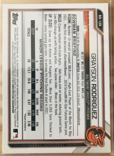GRAYSON RODRIGUEZ Lot 6x - /25 Orange SP, Sapphire, Mojo BALTIMORE ORIOLES - Picture 4 of 4