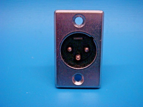 (1) ADC RM3 3 POLOS MACHO XLR CONECTOR MONTAJE EN PANEL TAZA DE SOLDADURA - Imagen 1 de 4