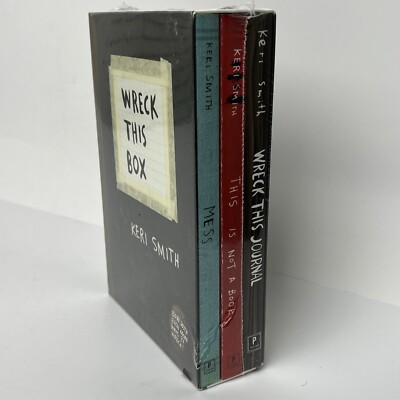 New Wreck This Box Keri Smith Three Book Set Sealed Fast Shipping