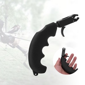 Black-Handle-Thumb-Caliper-Compound-Bow-Arrow-Grip-Archery-Release-Aids-AF